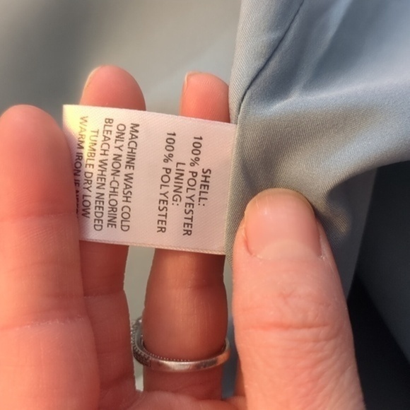 LOFT Pale Blue Lightweight Faux Wrap Dress NWT - Picture 4 of 4